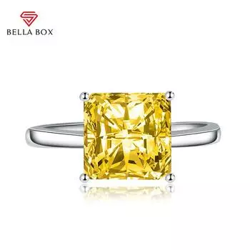 BELLA BOX квадратные кольца изменяемого размера для женщин с цирконом, ювелирные изделия для помолвки, подарок Adjustable Opening синий