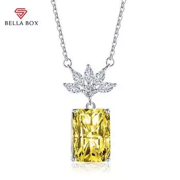 BELLA BOX квадратный кулон ожерелье несколько цветов модные свадебные помолвочные украшения синий