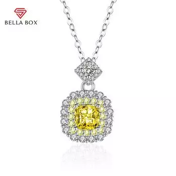 BELLA BOX квадратный кулон ожерелье несколько цветов модные свадебные помолвочные украшения розовый