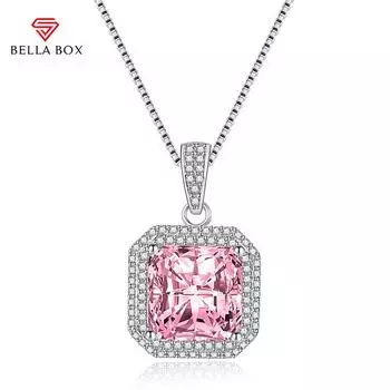 BELLA BOX квадратный кулон ожерелье несколько цветов модные свадебные помолвочные украшения Single pendant синий