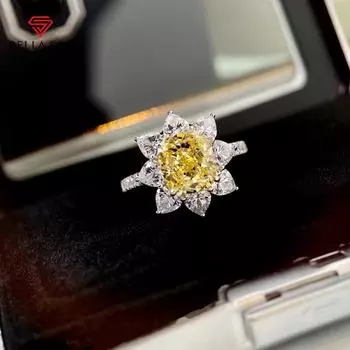 Bella Box лаконичные великолепные кольца в форме цветка желтые открывающиеся кольца для женщин очаровательные свадебные обручальные ювелирные украшения новые модные жёлтый