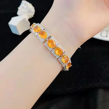 BELLA BOX Легкий роскошный простой дизайн браслета Morgan Stone Champagne, подходящий для женщин, повседневных вечеринок, модных украшений шампанского