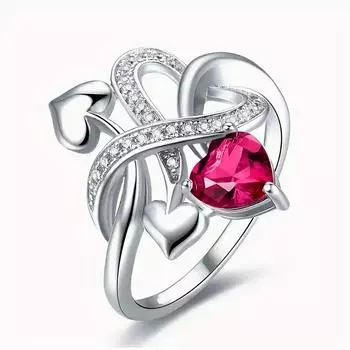 BELLA BOX маленькое роскошное полое индивидуальное кольцо «Любовь» в Европе и США, кольцо со взрывным сердцем, свадебные аксессуары 5-no. розовый