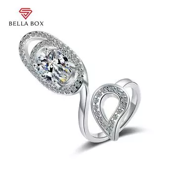 BELLA BOX Мода Открытое Кольцо Для Ногтей Ювелирные Изделия Свадьба Оптовая Подарок Resizable