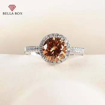 Bella Box модное кольцо с камнем круглой формы женские обручальные кольца великолепное вечерние кольцо подарок матери женские украшения Resizable шампанского