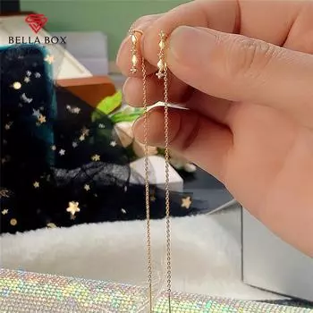 BELLA BOX модные длинные проволочные висячие серьги женские романтические аксессуары для ушей для танцевальной вечеринки необычный подарок на день рождения свадебные украшения белый