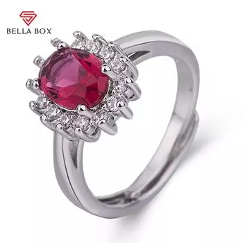 BELLA BOX модные рубиновые кольца, ювелирные изделия для женщин, подвески, аксессуары для вечеринок