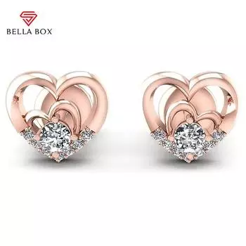 BELLA BOX модные серьги-гвоздики с сердечками, свадебные аксессуары для ушей для женщин, нежные романтические женские украшения белый