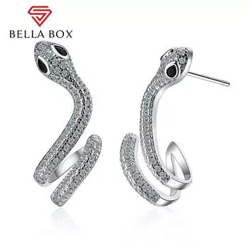 BELLA BOX модные серьги в виде змеи, ювелирные изделия, оптовая продажа для свадебной вечеринки, подарок