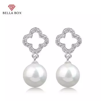 Bella Box Модные универсальные новые серьги-капли Изысканный подарок на день рождения Модные украшения белый