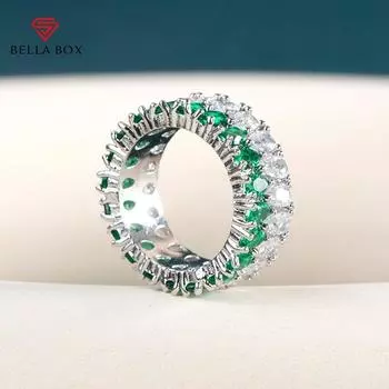 Bella Box Модные женские кольца с блестящим цирконием Роскошные обручальные кольца Модные ювелирные изделия для свадебной вечеринки 10 синий