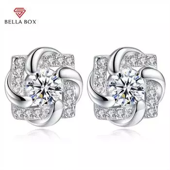 BELLA BOX модные женские серьги-гвоздики по контракту, современный дизайн, стильные серьги для пирсинга, минималистичные серьги для девочек, подарок, эффектные аксессуары