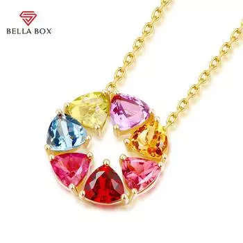 Bella Box New Rainbow Six Star Fashion Персонализированная круглая ажурная подвеска CaiBao для женщин, цепочка на ключицу, ювелирные украшения, новые трендовые