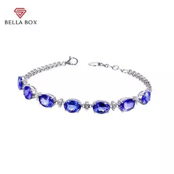 BELLA BOX новые модные браслеты для женщин овальные несколько синих цирконов женские изысканные ювелирные изделия синий