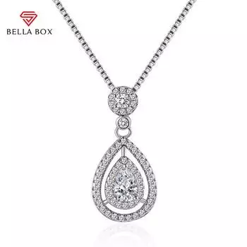BELLA BOX новые ожерелья с подвеской в форме капли воды для женщин, очаровательные ювелирные украшения для свадьбы и помолвки белый