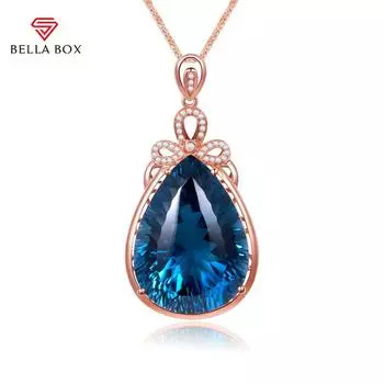 Bella Box новый большой кулон в форме капли воды, имитация синего цвета, изящные украшения для свадьбы, помолвки