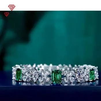 BELLA BOX Новый браслет Heavy Industry с имитацией красочного клевера подойдет для высококачественных ювелирных изделий для повседневной женской вечеринки зелёный