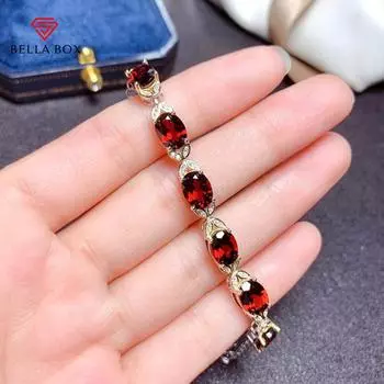 BELLA BOX новый красный цвет циркона браслет женские модные ручные украшения Bracelet гранат