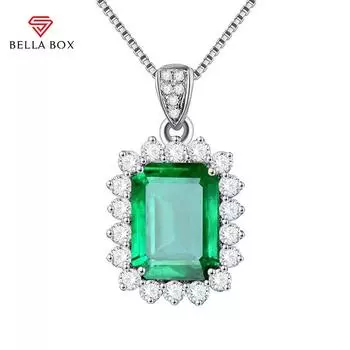 Bella Box, новый продукт, темперамент, роскошное прямоугольное женское модное ожерелье, ожерелье на ключице, очаровательное вечерние ожерелье зелёный