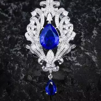BELLA BOX Олень держит вашу невесту свадебные аксессуары королевский синий ирис кулон ожерелье розовый бриллиант слеза с высоким содержанием углерода бриллиант девушка красный