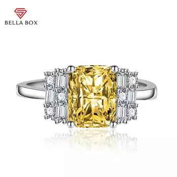 BELLA BOX открывающиеся кольца изменяемого размера для женщин с цирконом, ювелирные изделия для помолвки, подарок Adjustable Opening зелёный