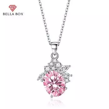 BELLA BOX овальное ожерелье с подвеской, несколько цветов, модные свадебные украшения для помолвки синий