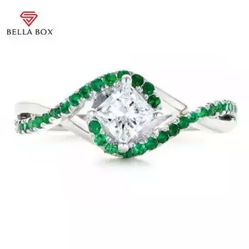 Bella Box овальной формы, белый темперамент, простые женские кольца, роскошные женские украшения для вечеринки Opening белый