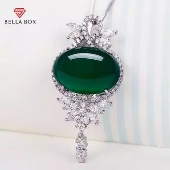 Bella Box овальной формы, великолепный элегантный кулон, ожерелье для женщин, очаровательная цепочка на ключицу для свадьбы, помолвки, женские подарки