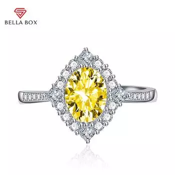 BELLA BOX овальные кольца с изменяемым размером для женщин, циркон, помолвка, ювелирные изделия, подарок Adjustable Opening зелёный