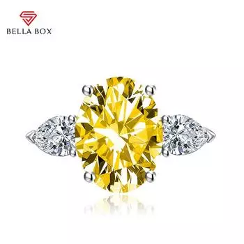 BELLA BOX овальные кольца с изменяемым размером для женщин 10*14 мм с цирконом, ювелирные изделия для помолвки и вечеринки, подарок Adjustable Opening зелёный