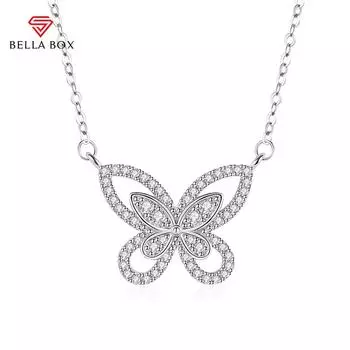 BELLA BOX ожерелье-бабочка, многоцветное модное свадебное обручальное ювелирное изделие белый