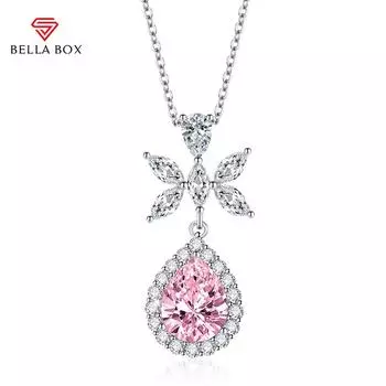 BELLA BOX Paraiba грушевидное ожерелье с подвеской в форме нескольких цветов, модные свадебные украшения для помолвки синий