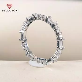 Bella Box, простые обручальные кольца для женщин, блестящие кольца с кубическим цирконием, ювелирные изделия для вечеринок, универсальные женские аксессуары 10 жёлтый