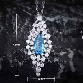 BELLA BOX Роскошная имитация рубинового топаза цвета морской волны с подвеской в виде капли, подходящей для повседневной женской вечеринки, модные ювелирные изделия рубиновый