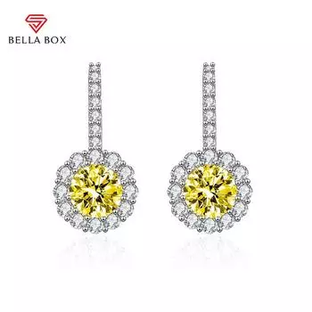 BELLA BOX Роскошные новые круглые серьги в подарок, висячие женские серьги, ювелирные украшения розовый