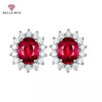 BELLA BOX роскошные романтические свадебные брендовые женские серьги-гвоздики, серьги с драгоценными камнями, вечерние подарки на помолвку жёлтый