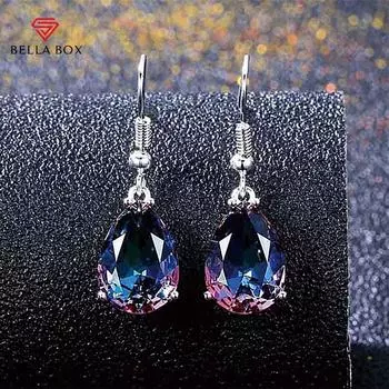 BELLA BOX Роскошные серьги для женщин на свадьбу, день рождения, изысканные ювелирные изделия, подарок красный