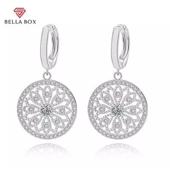 BELLA BOX Роскошные серьги «Ловец снов» Изысканные ювелирные изделия Свадебная вечеринка Оптовая продажа Подарок белый