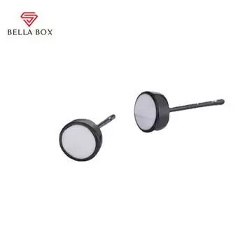 BELLA BOX Роскошные женские модные серьги-гвоздики в виде клевера, свадебный подарок для помолвки и вечеринки чёрный