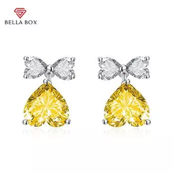 BELLA BOX Роскошные женские серьги-гвоздики, подарок на свадьбу и помолвку синий