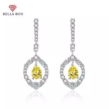 BELLA BOX Роскошные женские серьги-капли на свадьбу, помолвку, подарок на вечеринку розовый