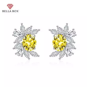 BELLA BOX Роскошные женские серьги-капли модные нерегулярные овальные серьги с конским глазом на свадьбу, помолвку, подарок для вечеринки зелёный