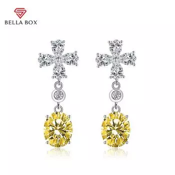 BELLA BOX Роскошные женские серьги Lucky Clover, подарок на свадьбу и помолвку синий