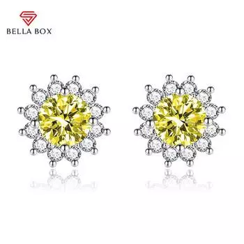 BELLA BOX Роскошные женские серьги-подсолнухи, серьги с цветком солнца, подарок на свадьбу, помолвку и вечеринку розовый