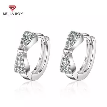 BELLA BOX Роскошные женские серьги-подвески на свадьбу, помолвку и вечеринку белый