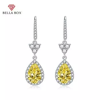 BELLA BOX Роскошные женские серьги с кисточками в виде капель воды, подарок на свадьбу, помолвку и вечеринку синий