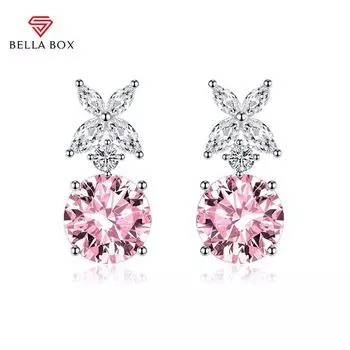 BELLA BOX Роскошные женские серьги «Счастливый лист клевера» на свадьбу, помолвку, подарок на вечеринку синий