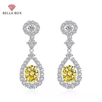 BELLA BOX Роскошные женские серьги в форме капли, подарок на свадьбу, помолвку и вечеринку синий