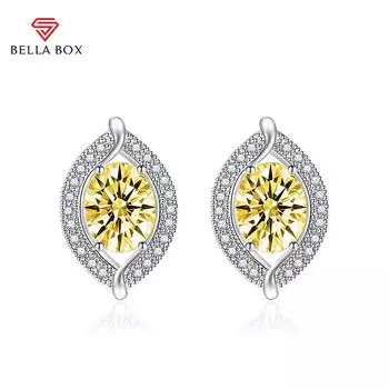 BELLA BOX Роскошные женские винтажные серьги в виде листьев, подарок на свадьбу, помолвку и вечеринку синий