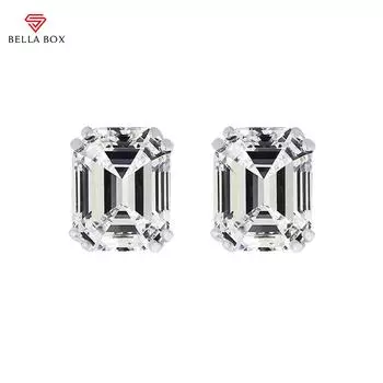 BELLA BOX сдержанные квадратные серьги-гвоздики с кубическим цирконием, женские обручальные свадебные аксессуары, пирсинг ушей, модные ювелирные изделия по контракту